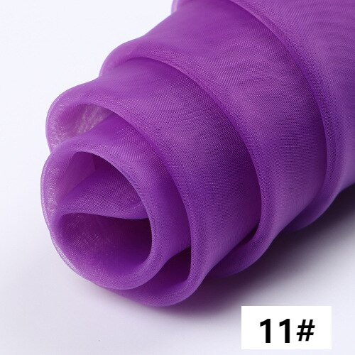 Tela de Organza de tul para costura de vestidos, faldas de tutú, boda, velos, cortinas, color negro, blanco, azul, rojo, por metro, 3M/5M/10M: 150cmx10M / 11