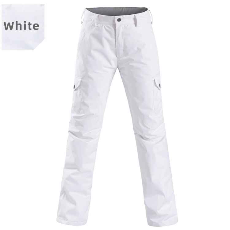 Winter Vrouwen Ski Broek Vrouwelijke Snowboard Broek Outdoor 10K Waterdicht Thermische Sneeuw Broek Voor Skiën Snowboarden Wandelen Sport: WHITE / L