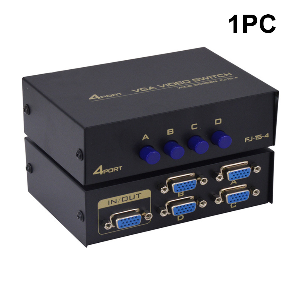 4 Ports USB 2.0 Selector Plug And Play Accessories Splitter Box for For Computer Displayport Hub Sharing KVM Switch VGA Stable