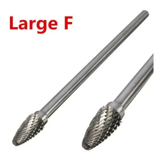 1pc 6mm Shank 150mm Long Carbide Rotary File Milling Cutter Rotary Burr Double Cut CNC Engraving Bit For Dremel Grinder Drill: black