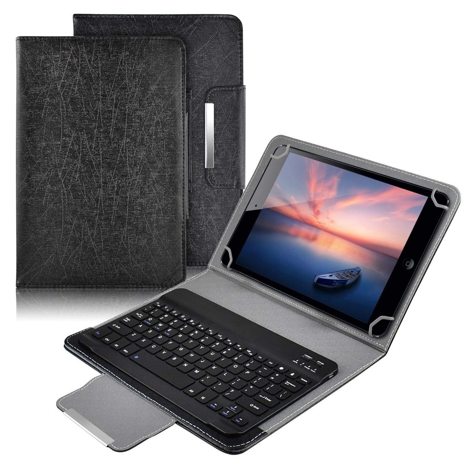 Draadloze Bluetooth Toetsenbord Voor Tablet Pu Leather Case Stand Cover Voor Pad 7 8 Inch 9 10 Inch Voor Ios android Windows