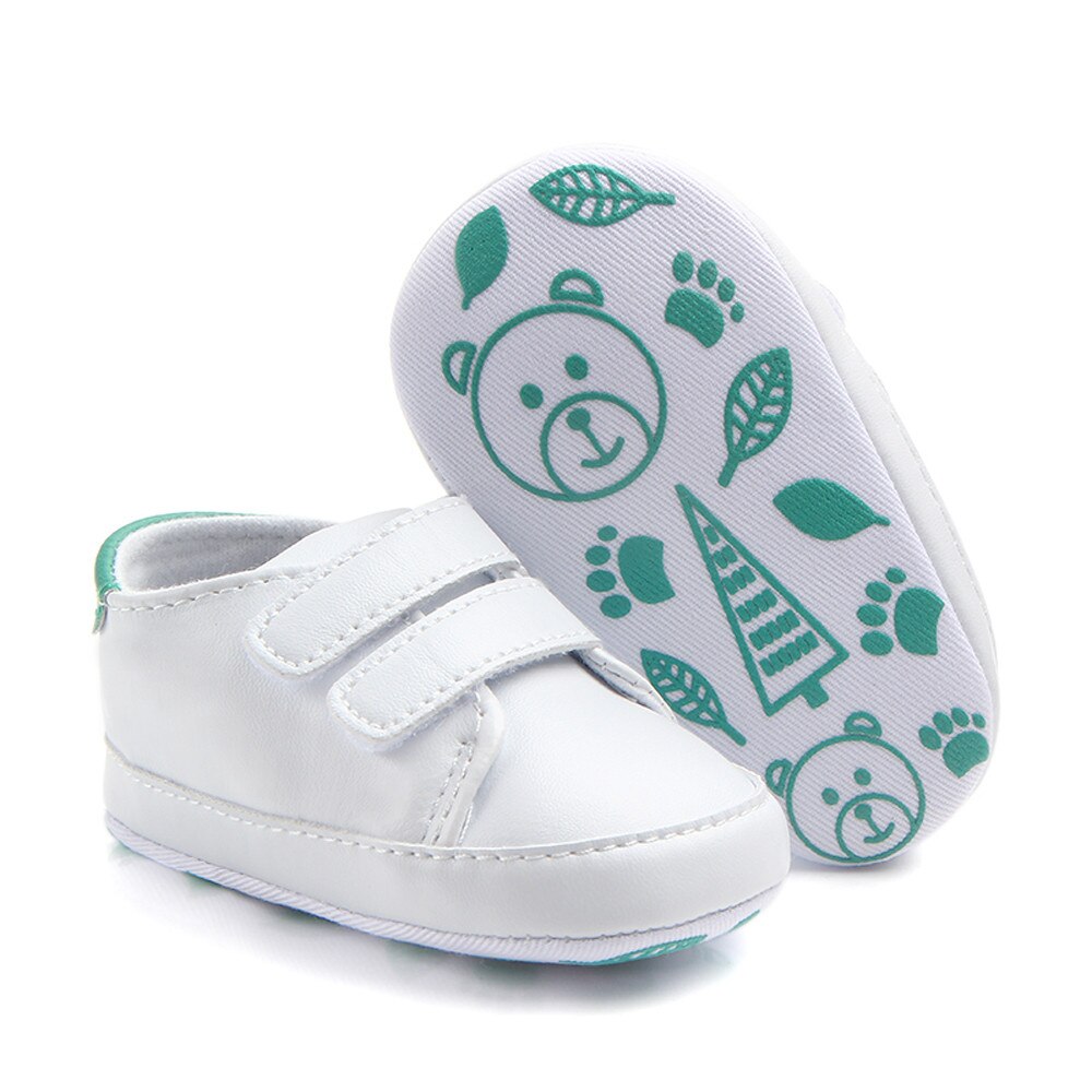 tissu premier marcheur dessin animé renard bébé garçon filles chaussures Bebe bambin mocassins 0-3 3-6 6-10 chaussures antidérapantes à fond souple: GN / 11