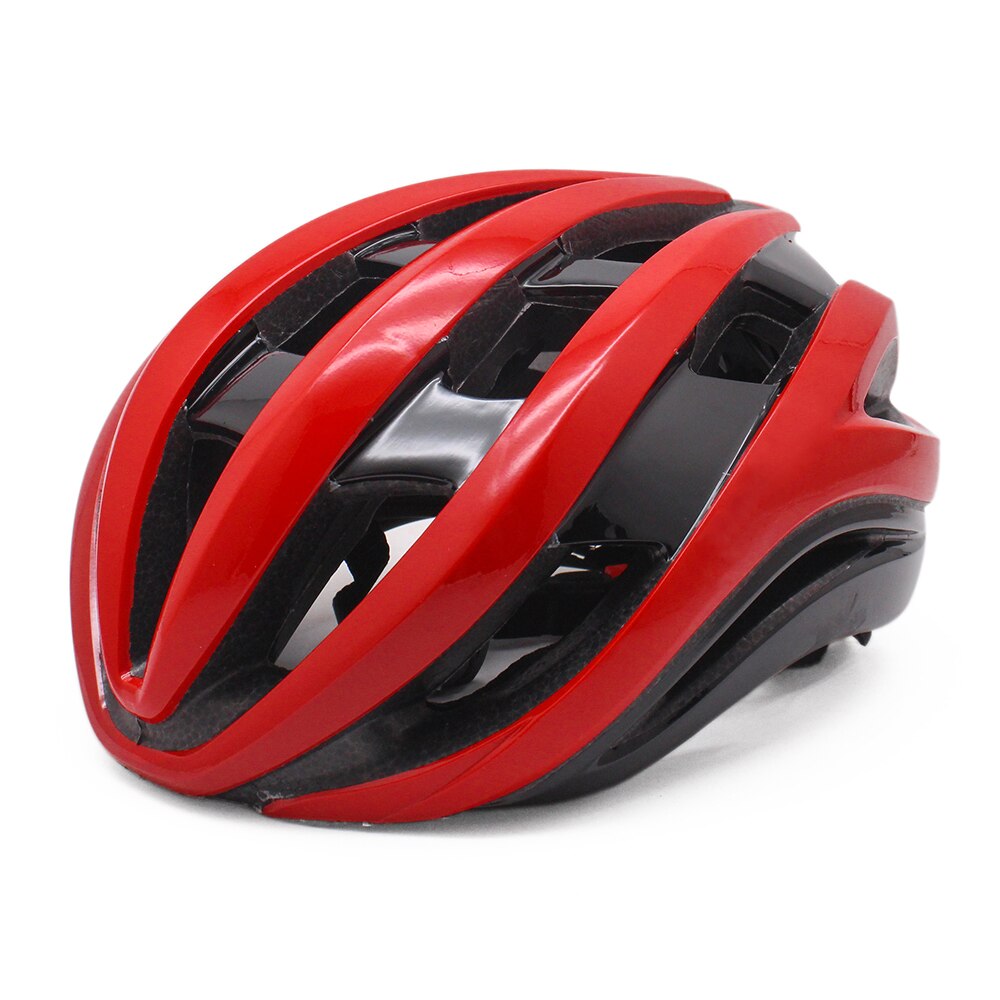 Ultralight Aero Triathlon Fietshelm Vrouwen Mannen Mtb Racefiets Aerodynamica Wind Helm Ciclismo Casco Rood Fietshelm: Rood