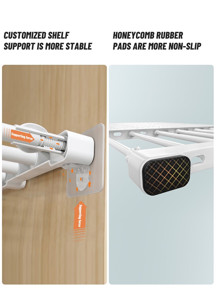 Joybos Opslag Planken Closet Organizer Telescopische Planken Wandmontage Rekken Voor Garderobe Keuken Badkamer Accessoires