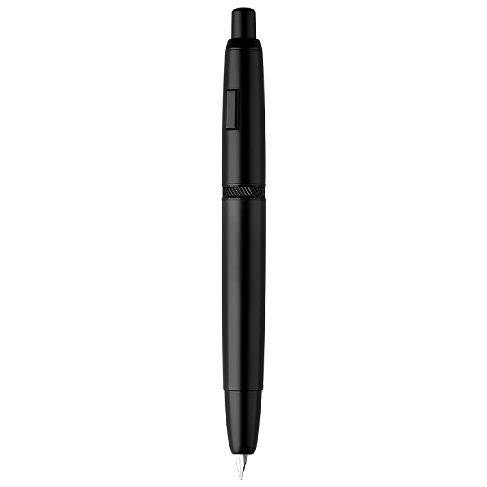 MAJOHN A1 Press Fountain Pen Retractable EF Nib 0.4mm Metal Matte Black writing Ink Pen with Converter for students: WHITE