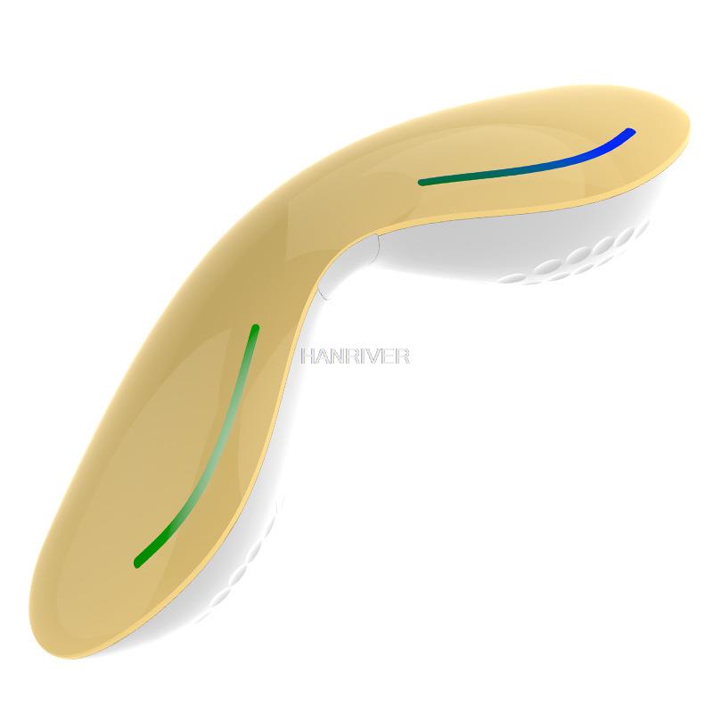 Massage à vibrations USB portable pour les yeux, dispositif de massage pour enlever la poche oculaire, protection nerveuse lente, compresse chaude: YELLOW