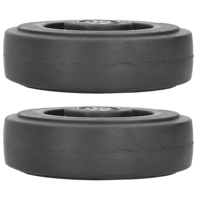 2Pcs 6in Rubber Mute Tire Wheel Gasoline Generator Wheels Replacement for Agriculture Garden Accessory