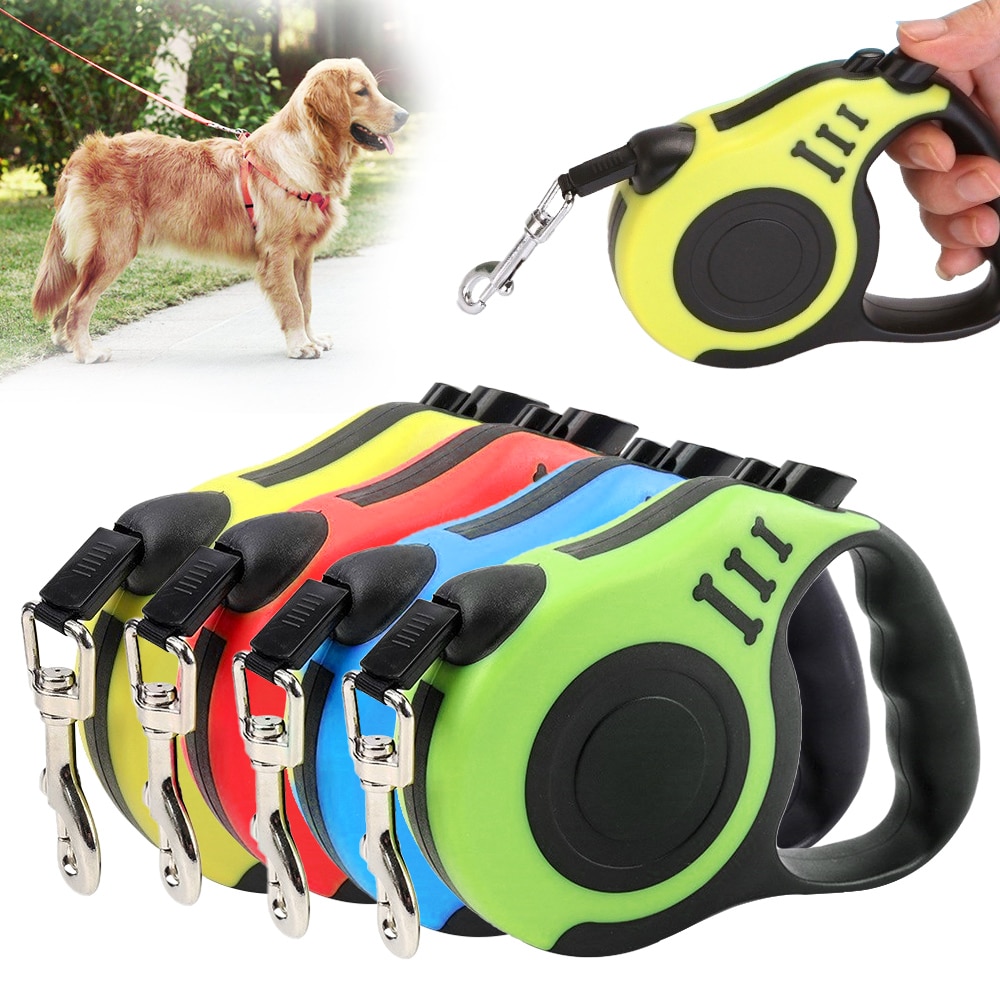 5/3M dauerhaft Hund Leine Automatische Versenkbare Nylon Katze Blei Verlängerung Welpen gehen Laufen Blei Roulette Für Hunde Haustier Liefert