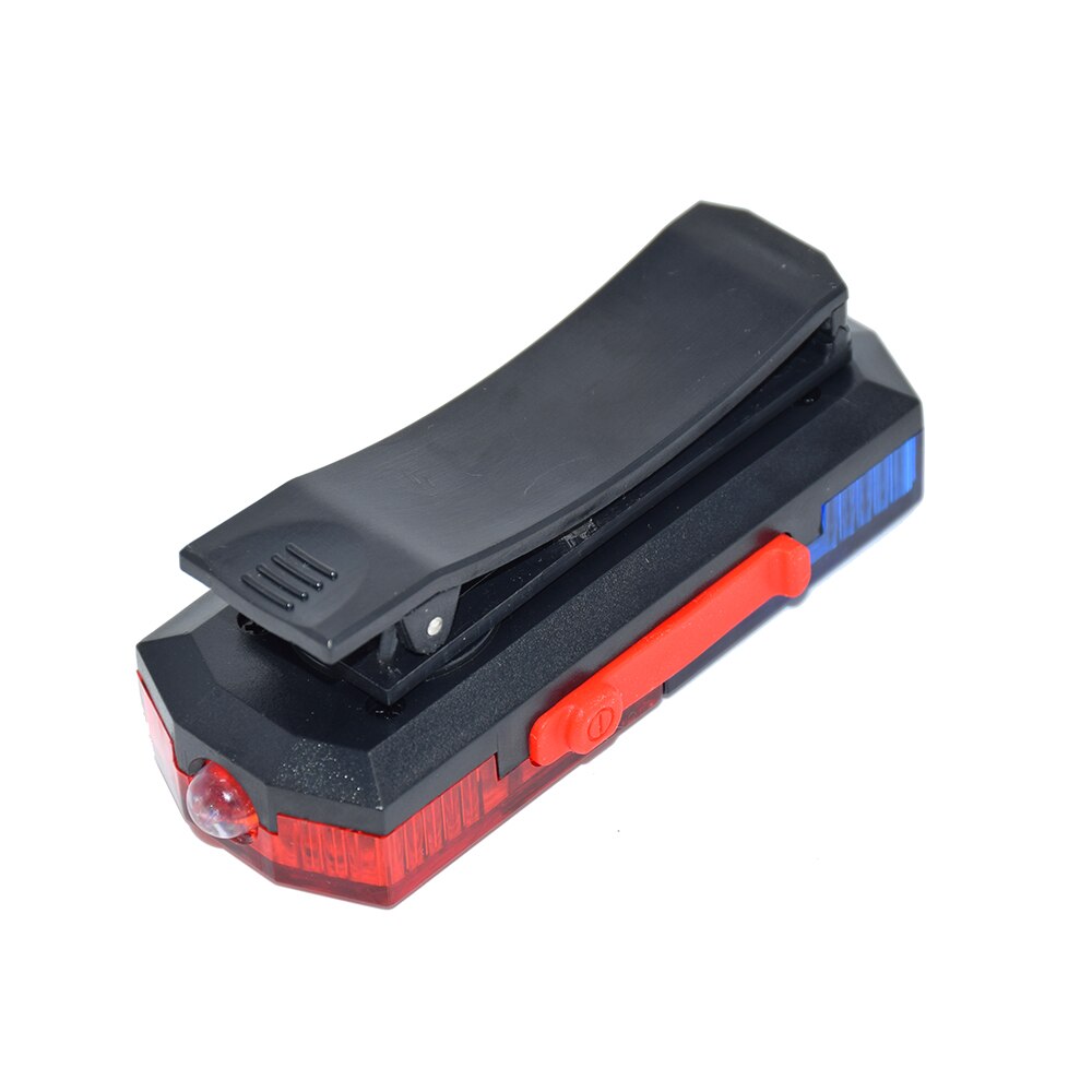 Blue Red color LED Flashing Shoulder lamp light alarm patrol warning Lamp With Chargeable Battery: Plastic clip