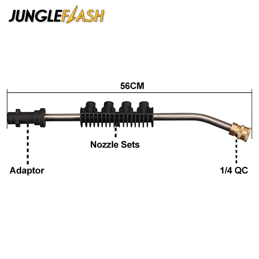 Pressure Washer Wand Extension 30 Degree Curved Angled Undercarriage and Gutter Cleaner Attachment 1/4 Inch Quick Connect 22Inch