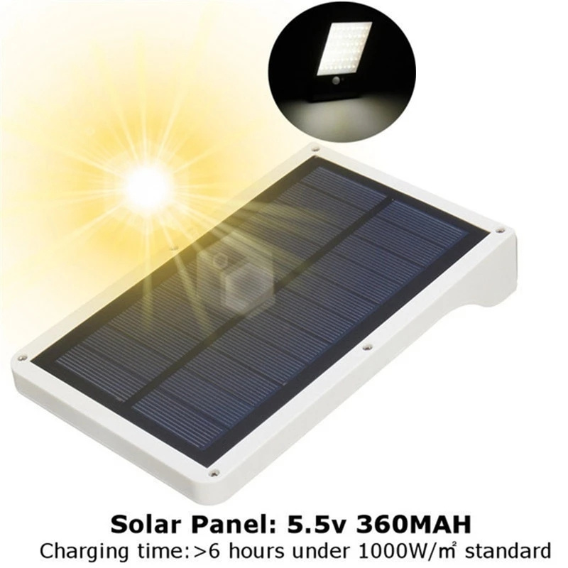 Wandlampen op zonne-energie Buiten Waterdicht 36/48 LED Zonne-energie Bewegingssensor Wandlamp met montagepaal voor tuinpad