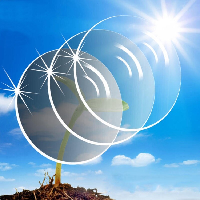 1.61 Photochromic Transition Gray Brown Myopia Optic Eyeglasses Prescription Lenses Anti Reflective UV Scratch Chameleon Lens