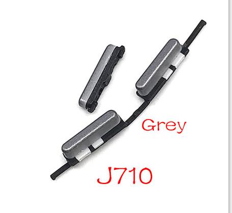 For Samsung S3 S7 Edge J5 J7 J510 J710 / J5 J7 J730 J530 Volume Button Power Switch On Off Button Key Flex Cable: J710 Grey