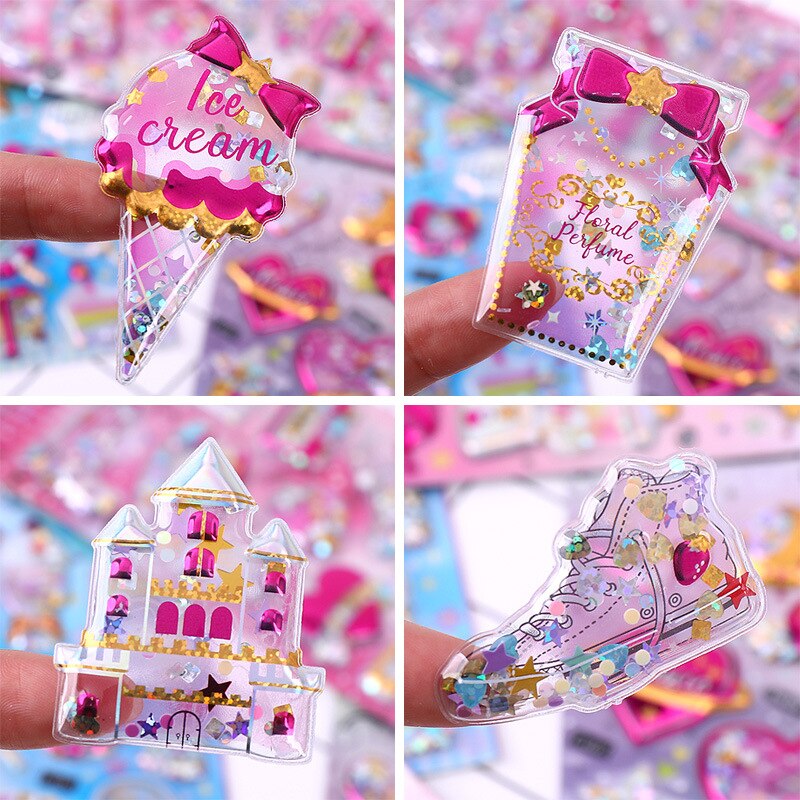Kimalle paljetteja tarroja hauska pirtelö uudelleenkäytettävä 3d turvonnut kupla tee itse tarroja scrapbooking klassinen lelu lasten lasten syntymäpäivä