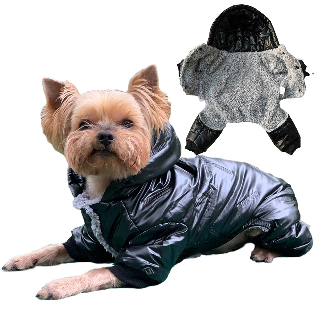 Ropa de invierno para perros pequeños, abrigo grueso de lana para mascotas, chaqueta, Mono para perros Chihuahua, ropa para cachorros