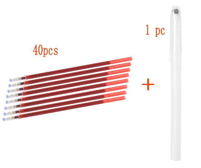 40 stk vandsletbar pen refill vandopløselig stof markør pen til patchwork stof pu læder korssting mærke syværktøj: 2