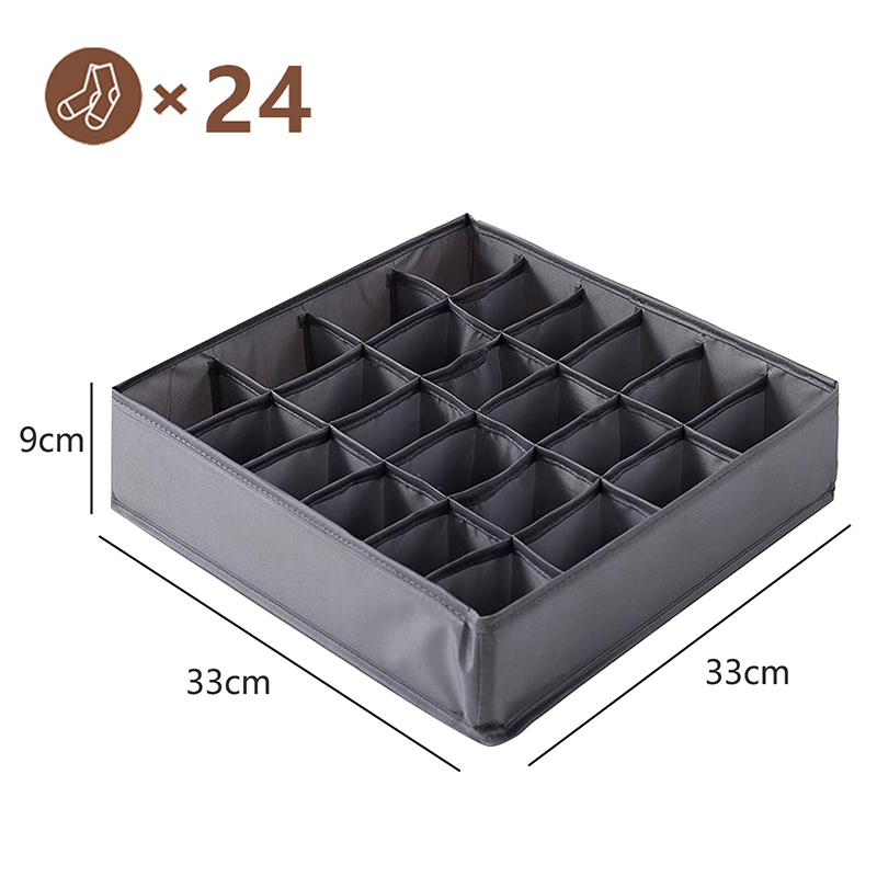 Sokken Organizer Ondergoed Bh Opbergdoos Kast Lade Organizer Voor Kleding Stropdassen Garderobe Organizer Kast Separator: Dark Gray