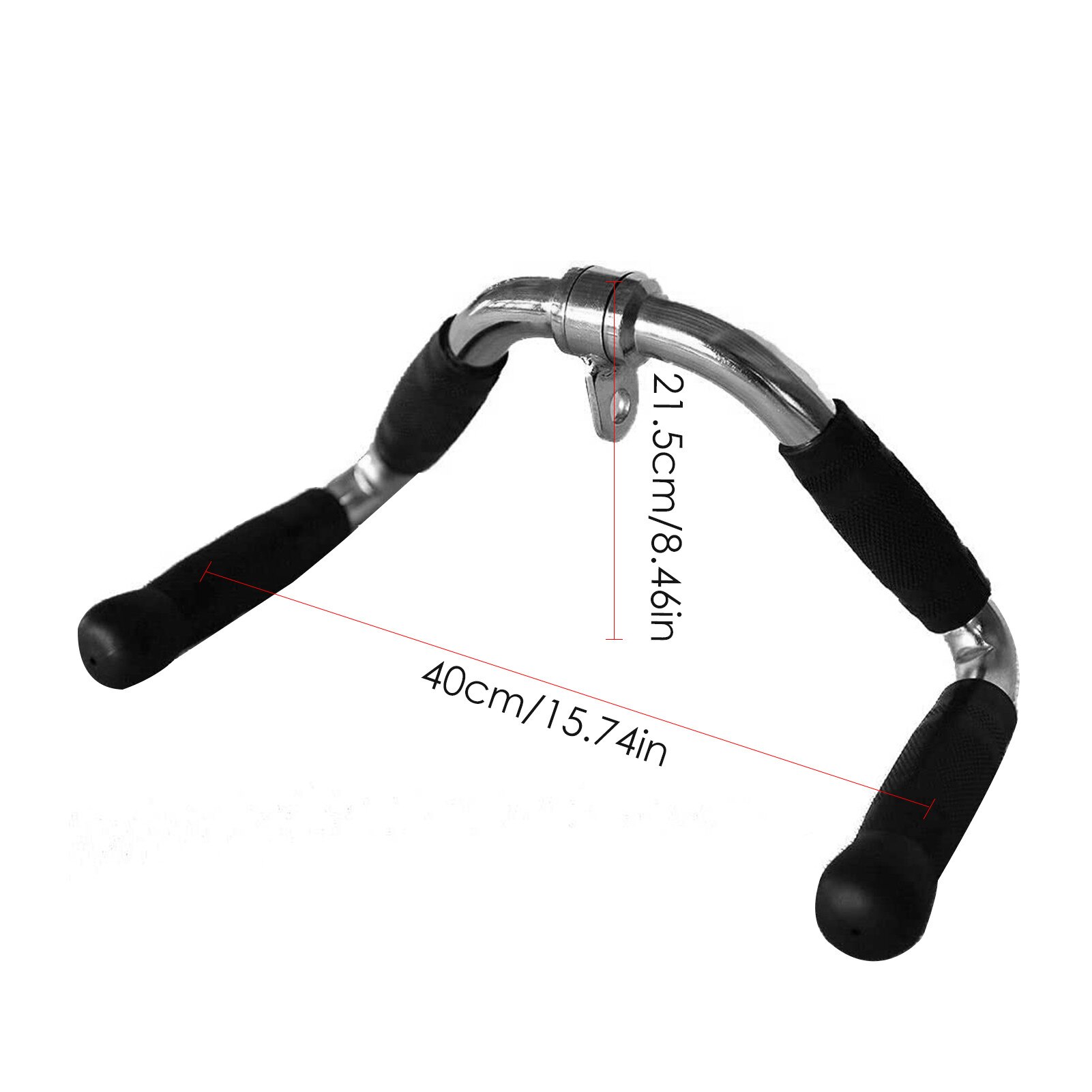Steel And Rubber Fitness Bar Comfortable V Shaped Exercise Rod V Shaped Straight Rotaing Bar For Triceps Exercise Equipment