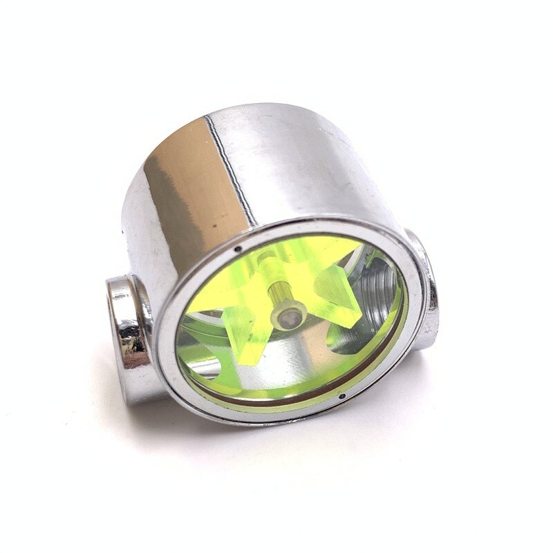 Computer Water-cooled Water Flow Meter Water-cooled Metal Water Flow Meter Velocity Device Green Five-impeller G1/4 Thread