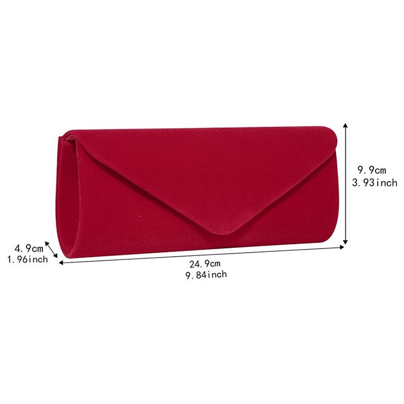 1Pcs Rood Zwart Blauw Paars Dame Flanel Diner Tas Met Afneembare Ketting Bruiloft Bruidsmeisje Clutch Bag Kerst Jaar