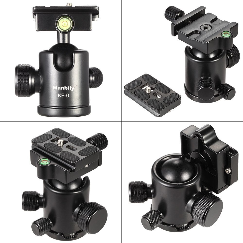 Manbily KF-0 Kamera Stativ Ball Kopf Aluminium Kugelkopf Panorama Kopf Schiebe Schiene Kopf W 2 Eingebaute Geist Ebenen DSLR KF0