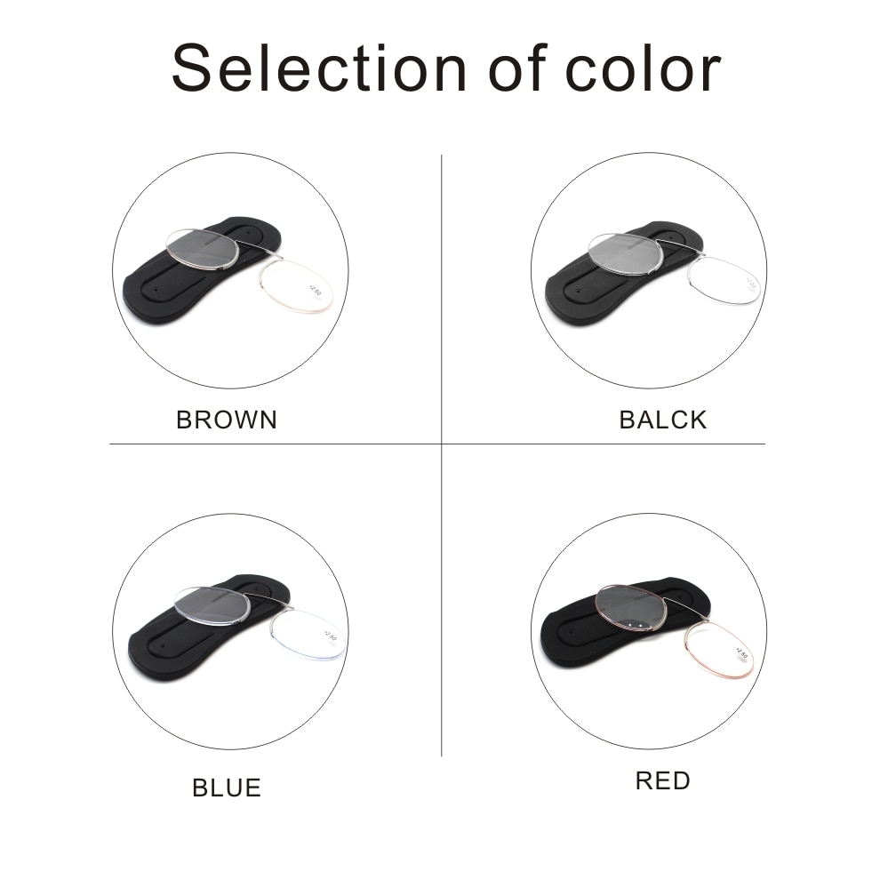 Pince-nez Mini Nose Women Readers Mens Reading Glasses Man Presbyopia Glasses 1.0 1.5 2.0 2.5 3.0
