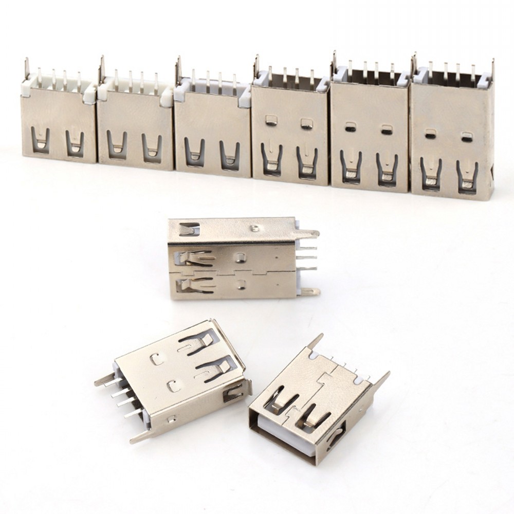 Prise USB Type A Femelle Verticale à 4 Broches, 100mm, 15mm, 180mm, 13.7mm, 17.5mm, Wild USB, 19.6 PCs, 20.5