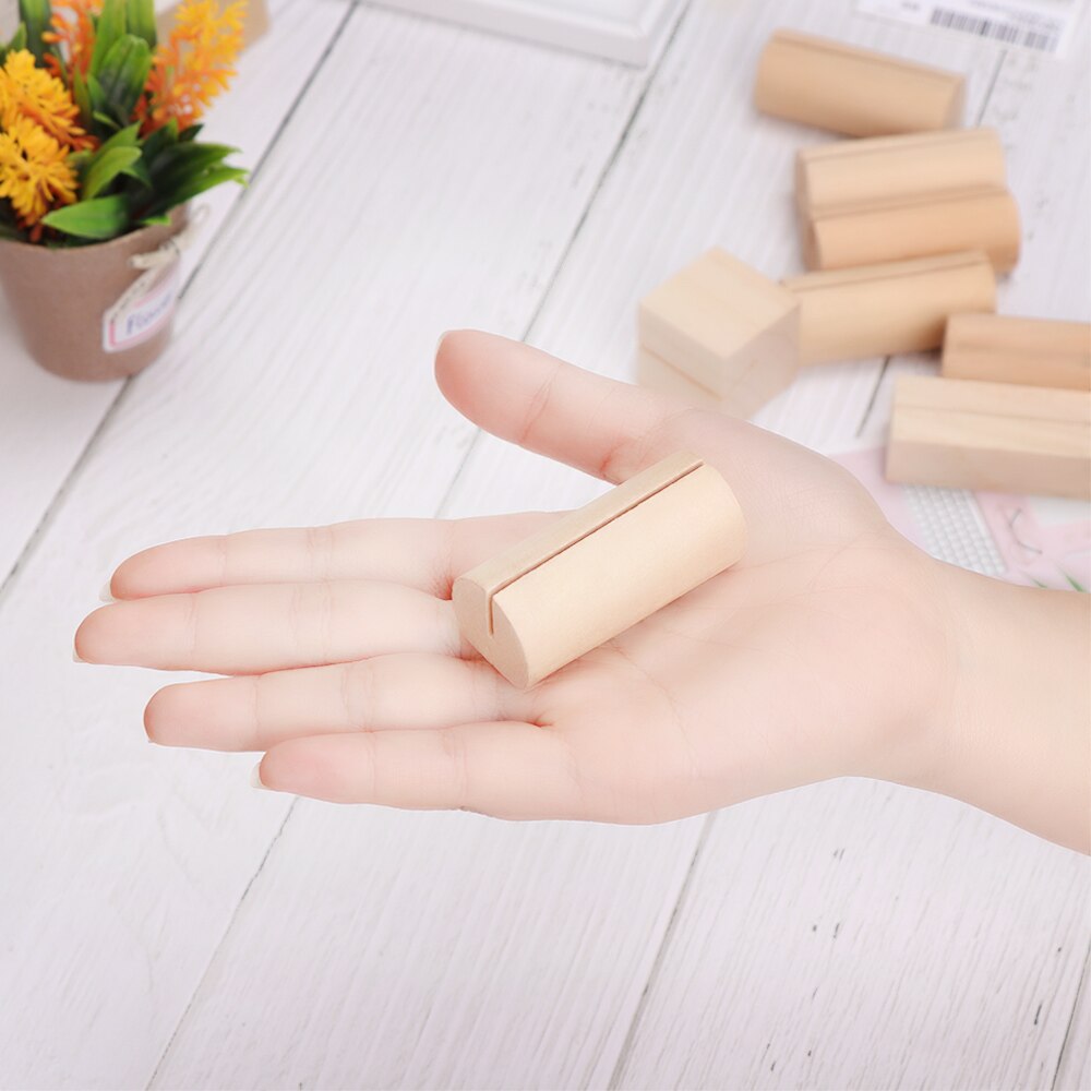 1pc 3 typer naturligt træ noter klip fotoholder klemmer støtte skrivebord kort beskeder håndværk billedramme desktop opbevaring