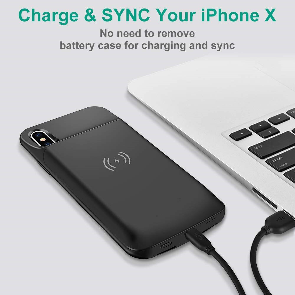 Draadloze Telefoon Oplader Case Voor Iphone Se Backup Power Bank Voor Iphone X/Xs Draagbare Batterij Power opladen Case