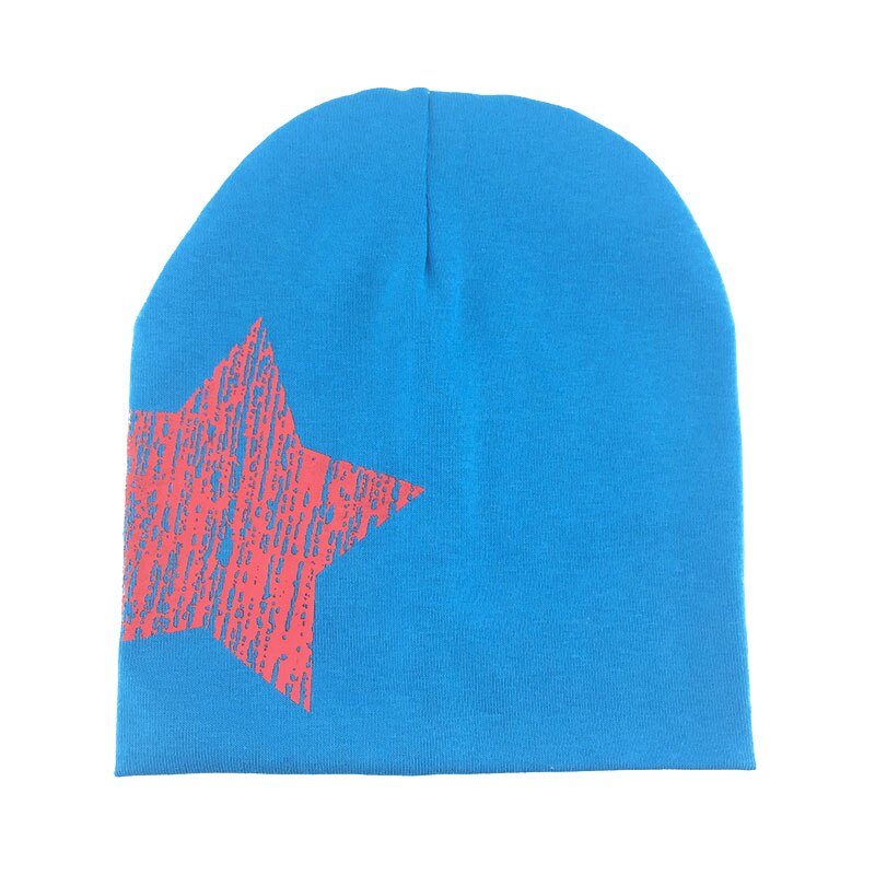 Bonnet d'hiver en coton chaud pour bébé garçon, bonnet, écharpe, bonnet, motif étoile: Bleu clair
