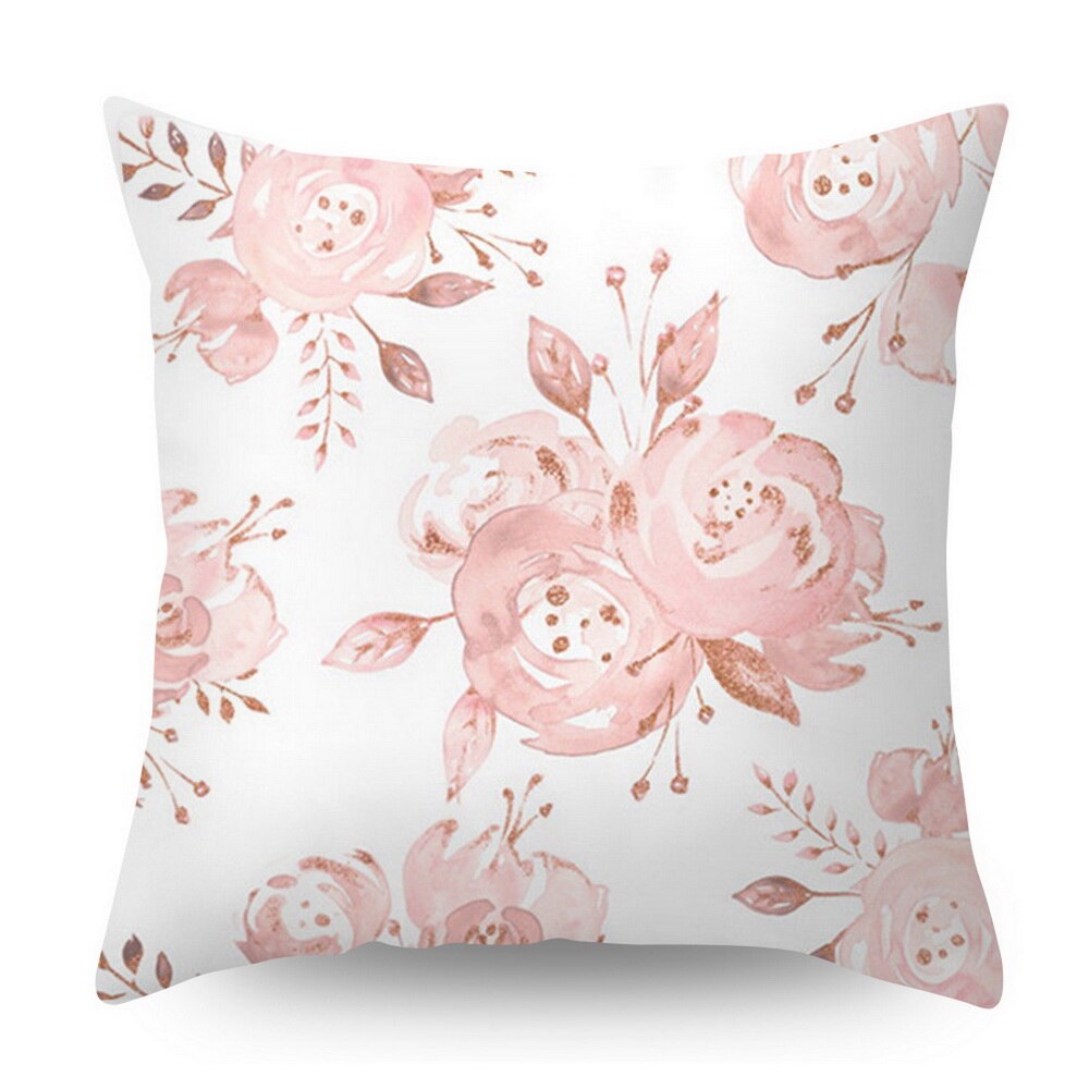 Rose Gold Square Cushion Cover Geometric Dreamlike Pillow Case Polyester Throw Pillow Cover For Home Decor 45x45cm