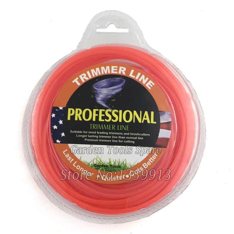 Ligne de coupe ronde en nylon de couleur blanche 15 M avec taille 2.4 MM