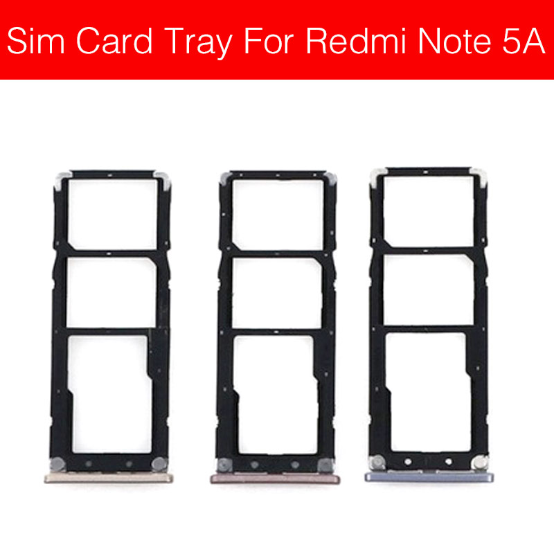 Sim Card Tray Adapter For Xiaomi Redmi Hongmi Red Rice Note 5 5A 5 Pro Sim Card Holder Slot Repair Replacement Parts