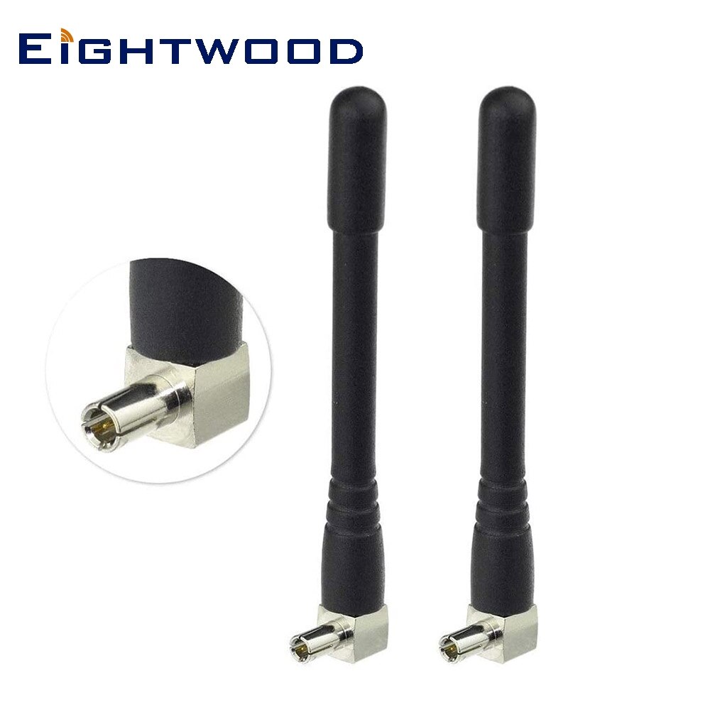 Eightwood 2 stk mini gummi  ts9 antenne ,4g lte antenne for usb modem mifi mobil wifi hotspot