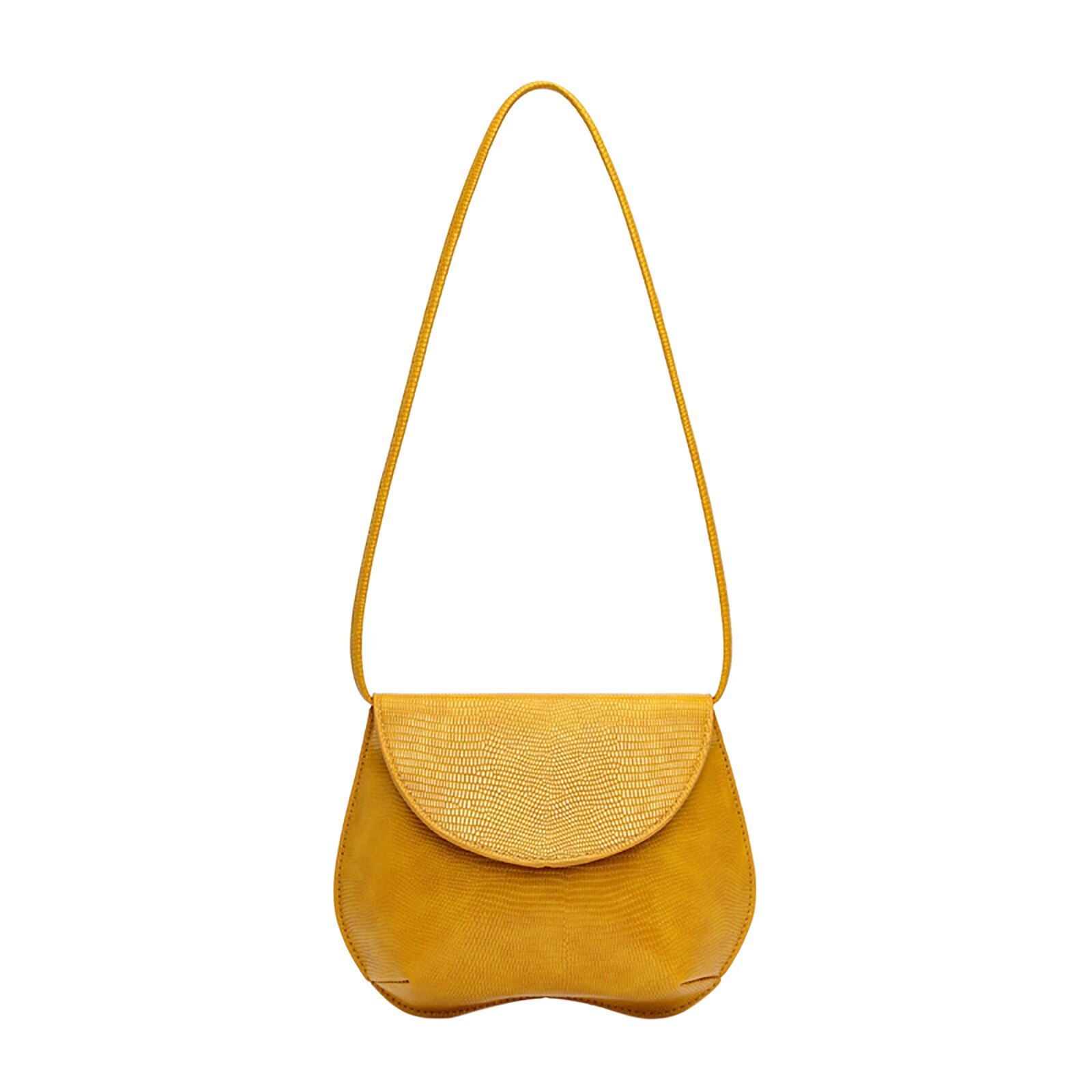 Bolso de mano de un solo hombro para mujer, bandolera que combina con todo, cartera,: YELLOW