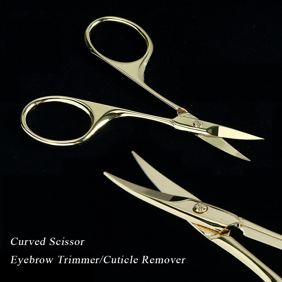 1pcs Chameleon Nail Scissors Stainless Steel Curved Crane Cuticle Cutter Eyebrow Hair Scissor Trimmer Nippers Makeup Tool BE1519