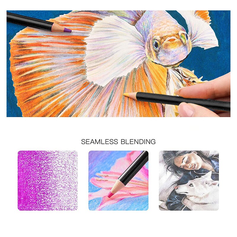 NYONI-lápices de acuarela suaves para artista, Kit de lápices de colores solubles en agua para dibujar y pintar, suministros de arte para niños