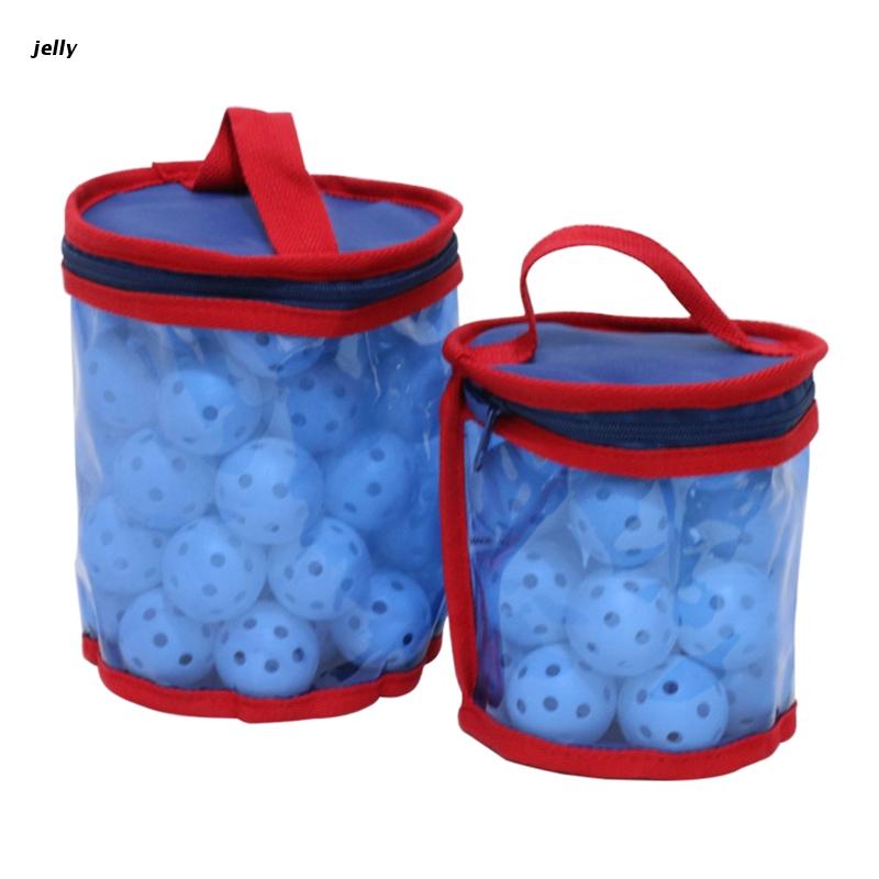 448C PU Golf Balls Bag Large Zipper Closure Golf Pouch Storage Bag Container Golf Bag