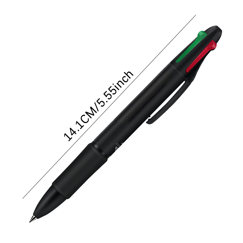 Mehrfarbiger Kugelschreiber, 0,7 mm, einziehbarer farbiger Stift, 4-in-1-Tintenstift zum Zeichnen, Schreiben, Büro, Studentenbedarf
