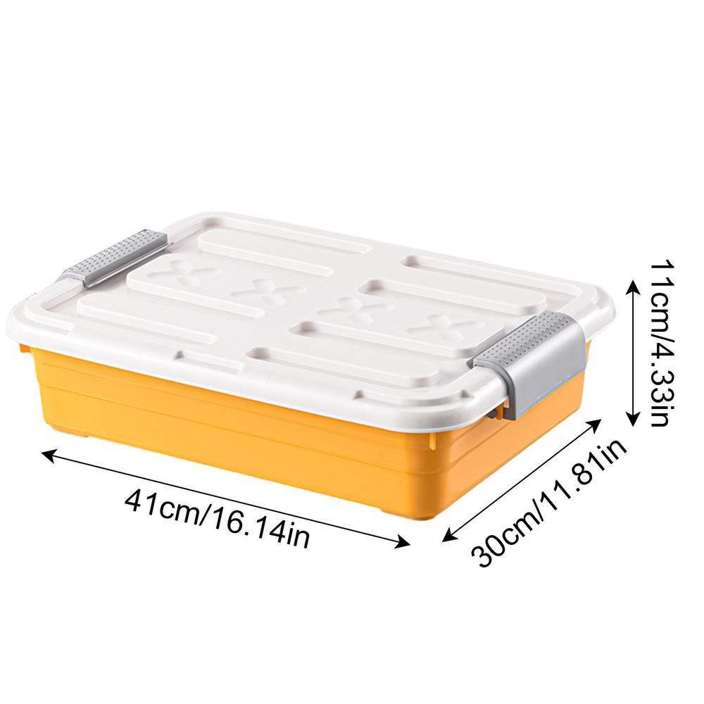 Onderbed Organizer Onder Bed Opslagcontainers Waterdicht Met Casters Grote Capaciteit Ruimtebesparende Opslagbenodigdheden: YELLOW