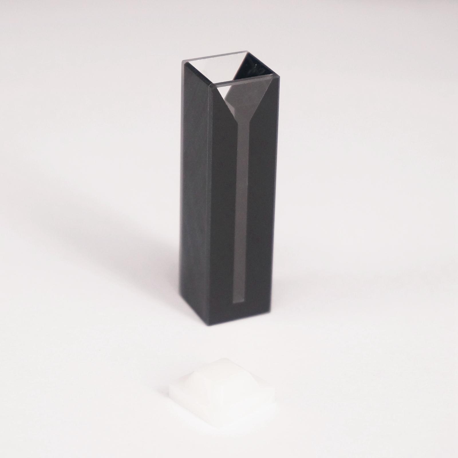 700ul 2mm innvendig bredde mikro jgs 1 kvartscelle med sorte vegger og lokk