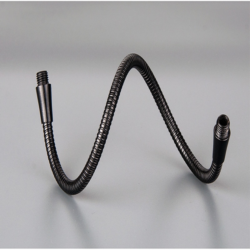 1 stücke LED Schwanenhals Metall Schlauch Dia6mm/8mm/10mm Biegsamen Schwarz Gestaltung Universal- Weichen Schlauch für tisch Lampe Scheinwerfer Boden Lampe DIY