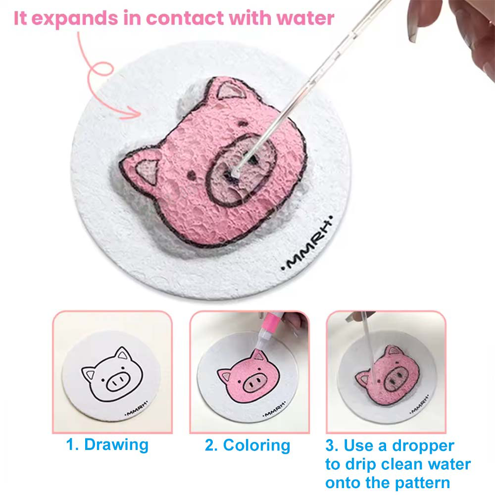 10 stuks DIY schuimtextuur schildersponzen, gecomprimeerde schuimkunstwerken, creatieve schilderbenodigdheden, doe-het-zelf handwerk