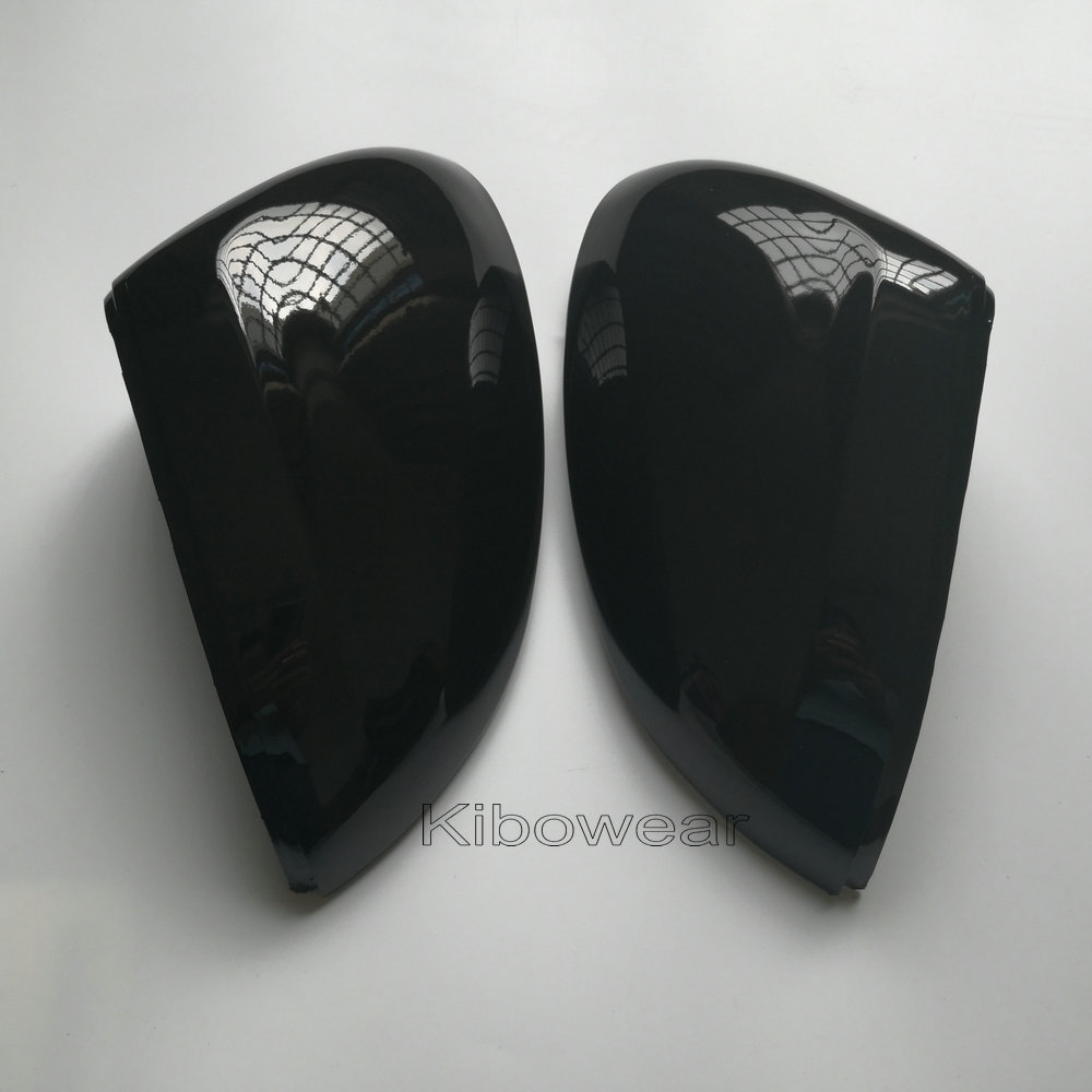 2pcs Black Side Mirror Covers for VW Passat B8 Variant Arteon Caps (Glossy Pearl Black) for Volkswagen