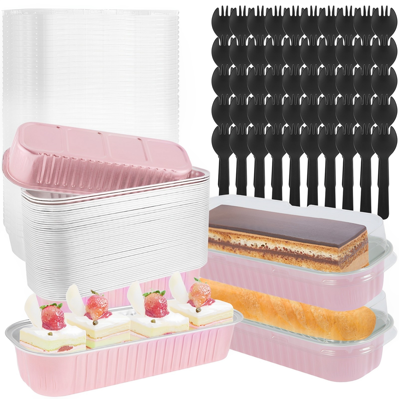 Container Taart 80/50 Stuks Mini Cake Pannen Met Deksels Aluminium... – Vicedeal