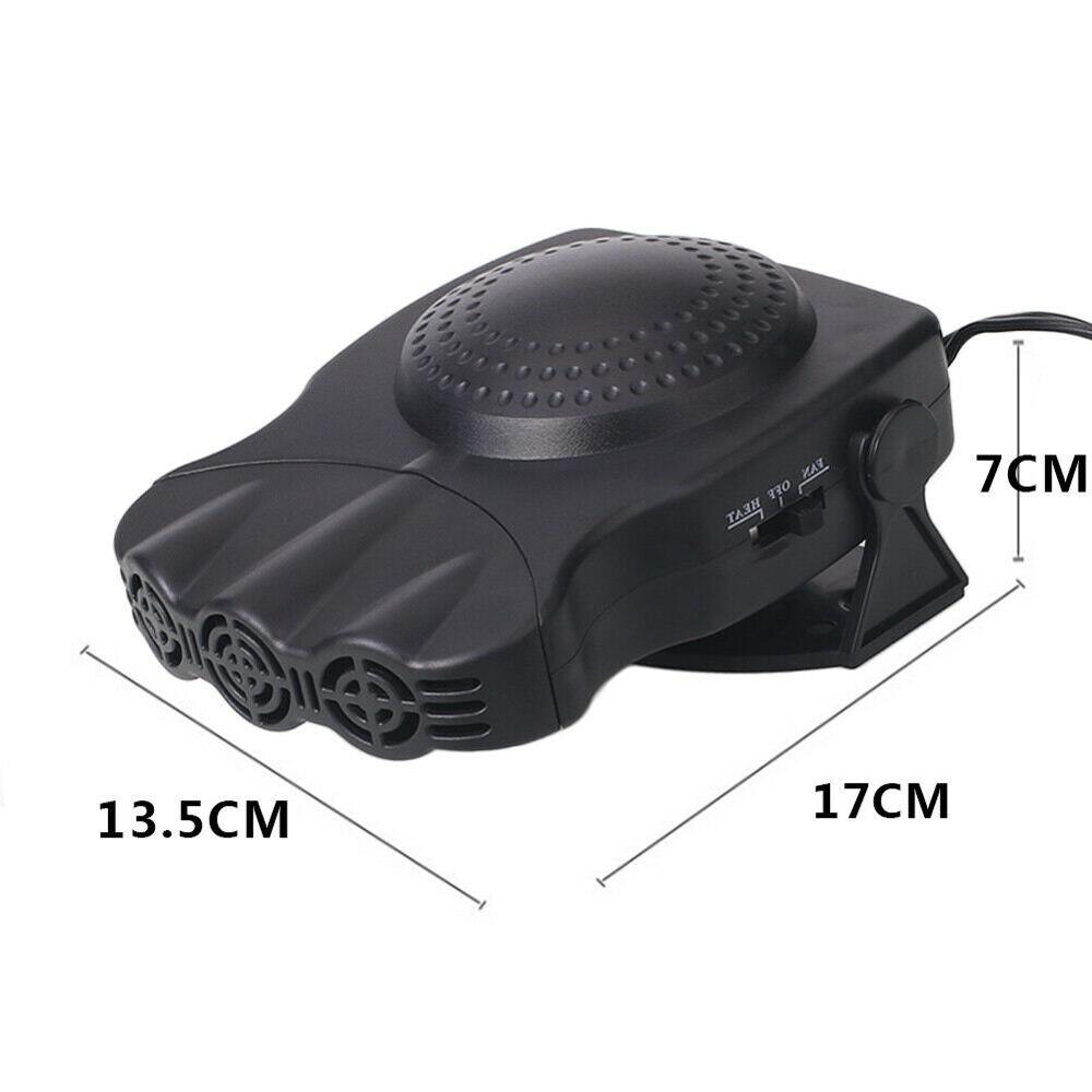 Zimowy podgrzewacz samochodowy 12V/24V grzejnik elektryczny automatyczny ogrzewanie Demister 3 otwory wydajny wentylator grzejnik okno samochodu mgła zmywacz odmrażacz