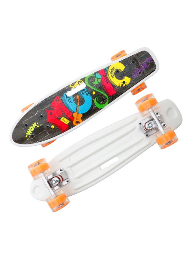 22Inch Bambini Cruiser Consiglio Giocattoli di Skateboard Professionale Mini Skateboard Con La Luce del LED fino Ruote Per I Bambini di Alta Qualità 2020 H