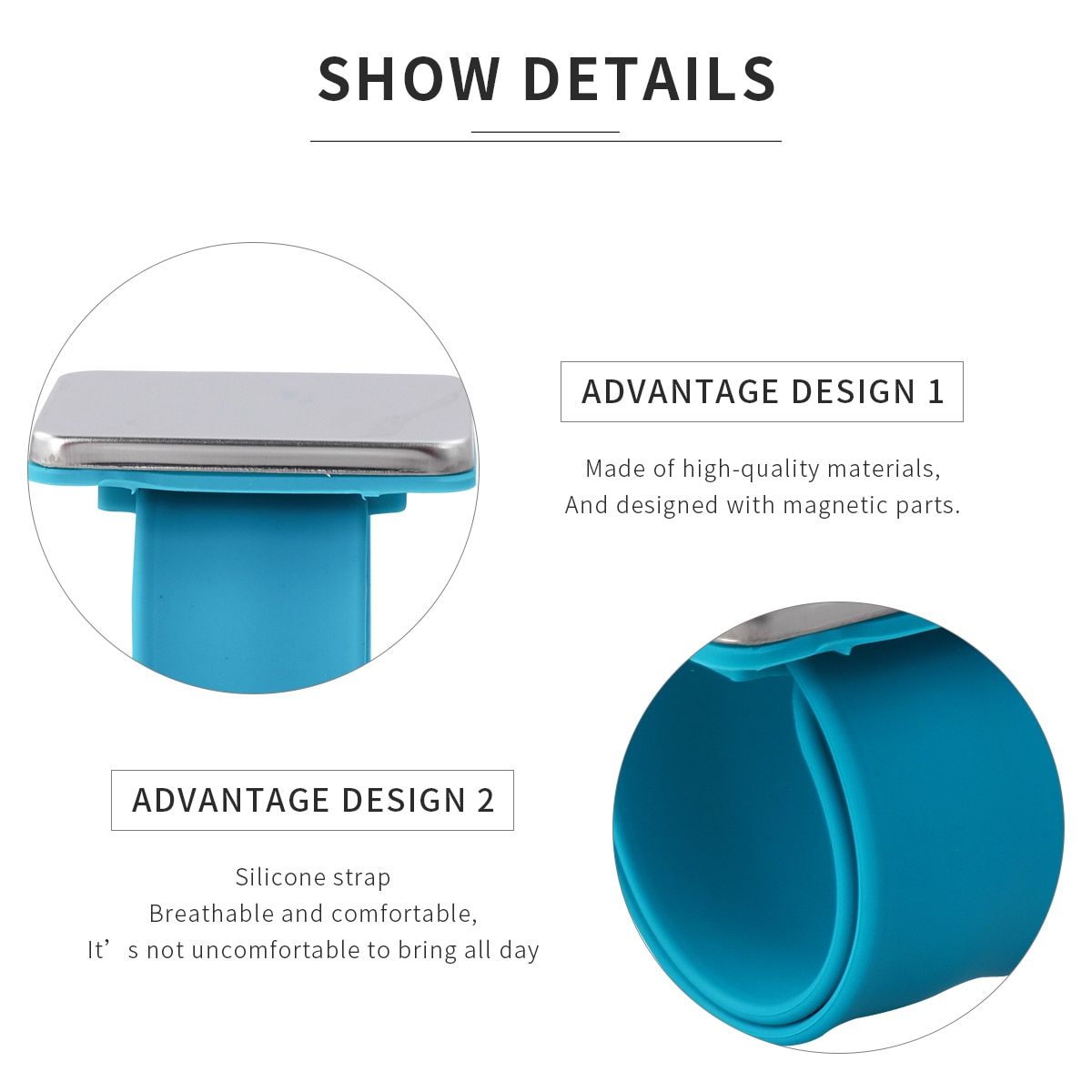 Magnetisk bobbie pin armbånd silikone frisør slap armbånd hårspænder holder armbånd