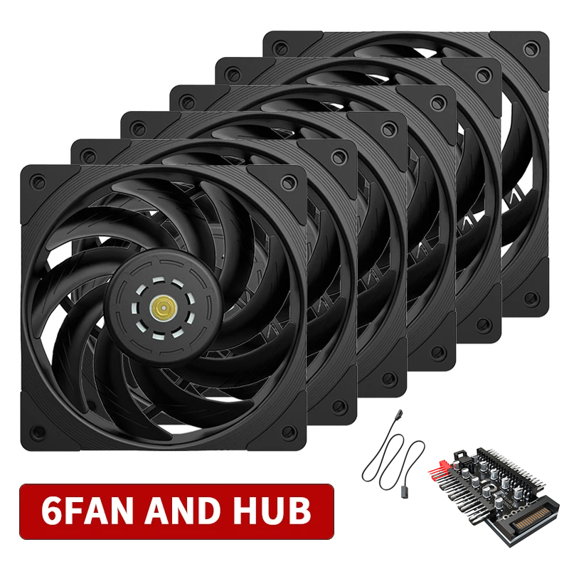 TEUCER T30 CPU Cooler Fan 2150RPM 4PIN PWM 12cm Computer Case Cooling System Fan S-FDB Bearing Silent PC Gamer CPU Cooler 120mm