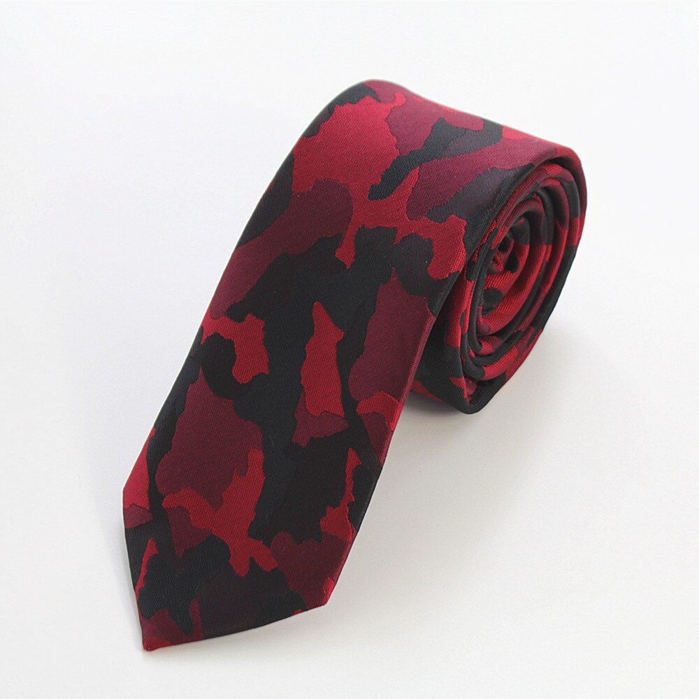 Ricnais brand herrebånd mand slips corbatas hombre gravata jacquard 6cm slank slips forretning rødgrøn slips til mænd: 21